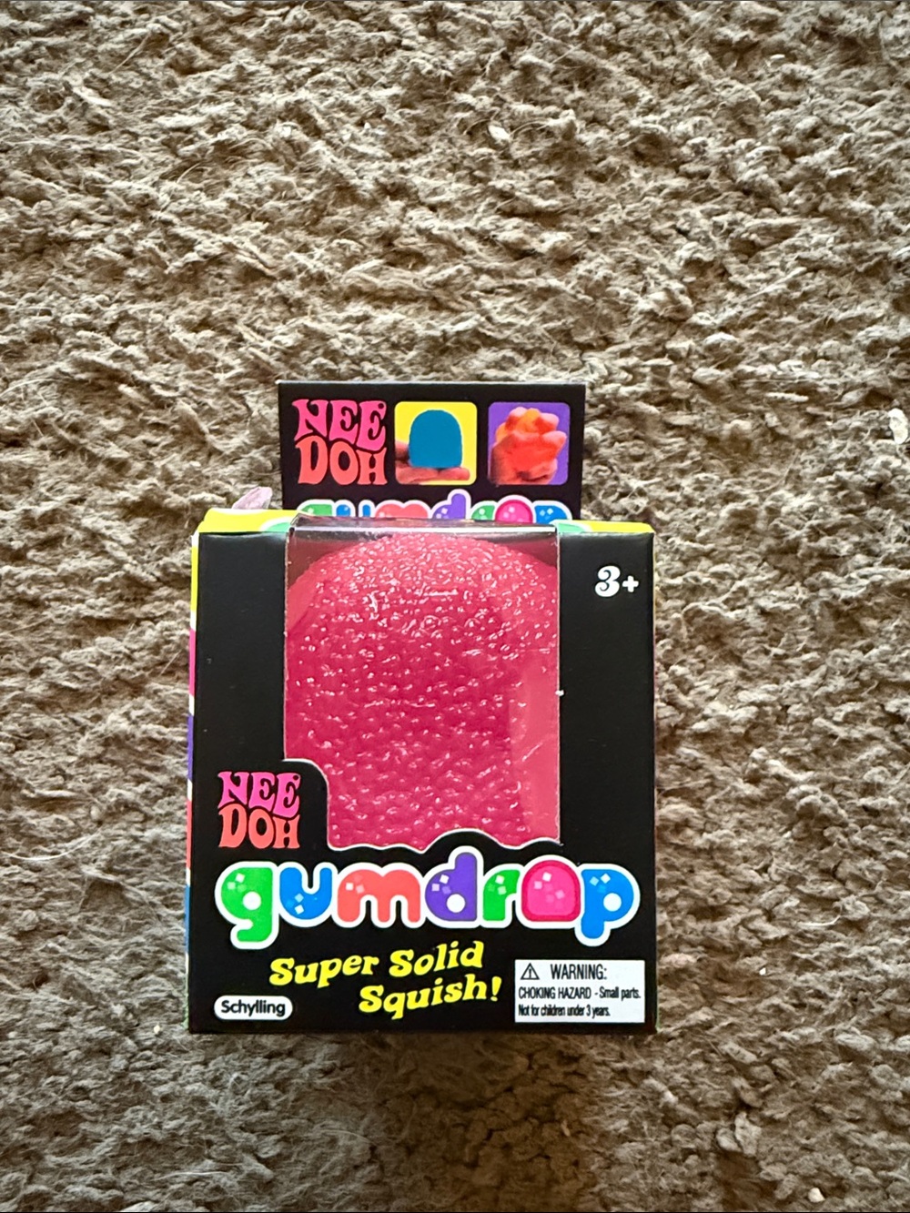 NeeDoh Gumdrop Super Solid Squish Pink Toy